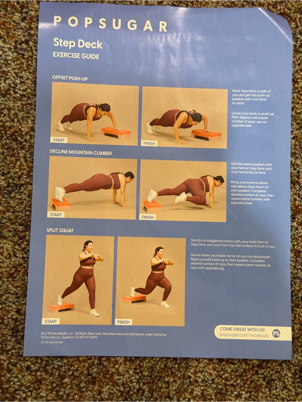 POPSUGAR Orange Step Deck with Instruction Card - Picture 5 of 6
